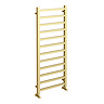 Arezzo Cube Brushed Brass 1200 x 500 Heated Towel Rail  Feature Large Image