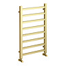 Arezzo Cube Brushed Brass 800 x 500 Heated Towel Rail  Feature Large Image