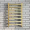 Arezzo Cube Brushed Brass 800 x 500 Heated Towel Rail  Feature Large Image