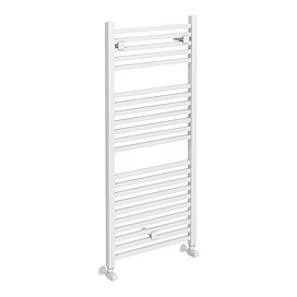 Arezzo Cube Matt White 1100 x 500 Heated Towel Rail Large Image