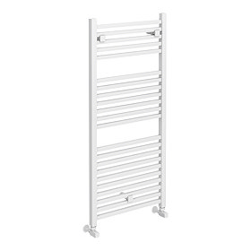 Arezzo Cube Matt White 1100 x 500 Heated Towel Rail Large Image