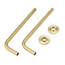 Arezzo Curved Angled Brushed Brass 15mm Pipe Kit for Radiator Valves  Profile Large Image
