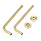 Arezzo Curved Angled Brushed Brass 15mm Pipe Kit for Radiator Valves  Profile Large Image
