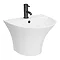 Arezzo Curved Ceramic One Piece Wall Hung Basin 1TH - 540mm Wide  Feature Large Image