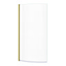 Arezzo Curved P-Shaped Bath Screen - Brushed Brass