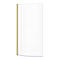 Arezzo Curved P-Shaped Bath Screen - Brushed Brass