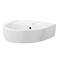 Arezzo Curved Wall Hung Cloakroom Basin (420mm Wide - Gloss White)