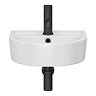 Arezzo Curved Wall Hung Cloakroom Basin (420mm Wide - Gloss White)