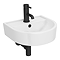 Arezzo Curved Wall Hung Cloakroom Basin (420mm Wide - Gloss White)