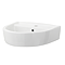 Arezzo Curved Wall Hung Cloakroom Basin (520mm Wide - Gloss White)