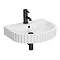 Arezzo D Shaped Fluted Wall Mounted Stone Resin Basin 1TH (554 x 437mm)  Profile Large Image
