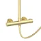 Arezzo Deluxe Cool Touch Round Thermostatic Shower (300mm Head - Brushed Brass)