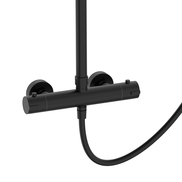 Arezzo Deluxe Cool Touch Round Thermostatic Shower (300mm Head Matt