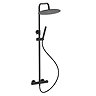 Arezzo Deluxe Cool Touch Round Thermostatic Shower (300mm Head - Matt Black)