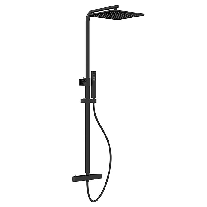 Arezzo Deluxe Cool Touch Square Thermostatic Shower (300 x 300mm Head - Matt Black)