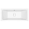 Arezzo Double Ended Bath with Hidden Waste Cover - Gloss White