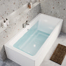 Arezzo Double Ended Bath with Hidden Waste Cover - Gloss White