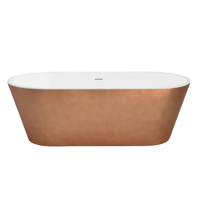 Arezzo Double Ended Freestanding Bath Copper Effect Finish (1700 x 800mm) with Waste