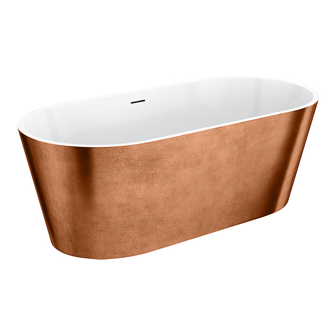 Arezzo Double Ended Freestanding Bath Copper Effect Finish (1700 x 800mm) with Waste