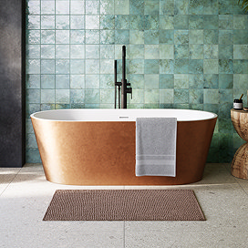 Arezzo Double Ended Freestanding Bath Copper Effect Finish (1700 x 800mm) with Waste