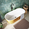 Arezzo Double Ended Freestanding Bath Gold Effect Finish (1700 x 800mm) with Waste