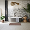 Arezzo Double Ended Freestanding Bath Silver Effect Finish (1700 x 800mm) with Waste