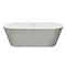 Arezzo Double Ended Freestanding Bath Silver Effect Finish (1700 x 800mm) with Waste