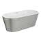 Arezzo Double Ended Freestanding Bath Silver Effect Finish (1700 x 800mm) with Waste