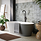 Arezzo Double Ended Freestanding Bath Silver Effect Finish (1700 x 800mm) with Waste
