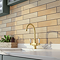 Arezzo Dual-Lever Traditional Kitchen Tap Brushed Brass