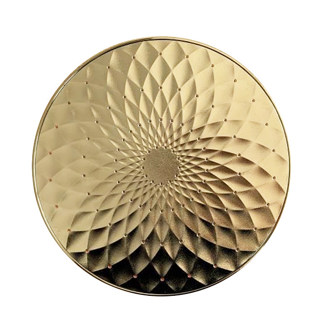 Arezzo EcoDelux Water Saving Round Shower Head with Wall Mounted Arm Brushed Brass