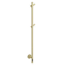 Arezzo Electric Heated Towel and Robe Hanging Bar - Brushed Brass