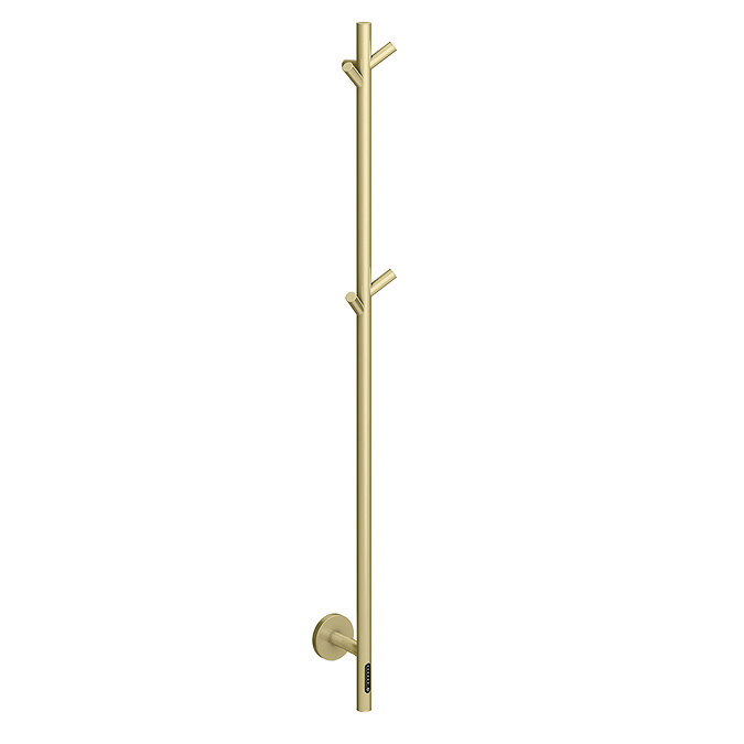 Arezzo Electric Heated Towel and Robe Hanging Bar - Brushed Brass