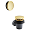 Arezzo Extended Brushed Brass Easy Clean Click Clack Bath Waste with Overflow