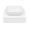 Arezzo Floating Basin Shelf with Drawer - Matt White - 600mm inc. Curved Rectangular Basin  Newest Large Image