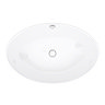 Arezzo Floating Basin Shelf with Drawer - Matt White - 600mm inc. Oval Basin  Standard Large Image