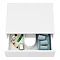 Arezzo Floating Basin Shelf with Drawer - Matt White - 600mm inc. Round Basin Profile Large Image