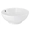 Arezzo Floating Basin Shelf with Drawer - Matt White - 600mm inc. Round Basin Feature Large Image