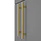 Arezzo Floor Standing Countertop Vanity Unit - Matt Grey - 600mm with Industrial Style Brushed Brass Handles  Profile Large Image