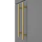 Arezzo Floor Standing Countertop Vanity Unit - Matt Grey - 600mm with Industrial Style Brushed Brass Handles Profile Large Image