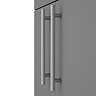 Arezzo Floor Standing Countertop Vanity Unit - Matt Grey - 600mm with Industrial Style Chrome Handle