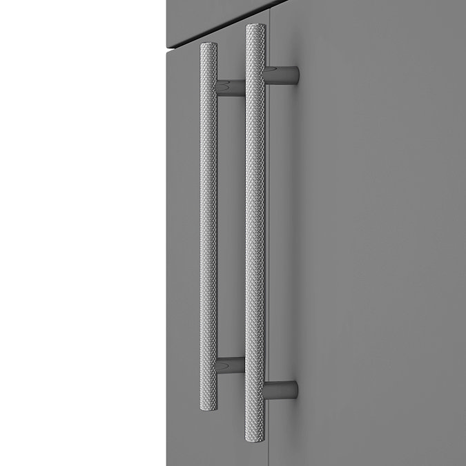 Arezzo Floor Standing Vanity Unit - Matt Grey - 500mm with Industrial Style Chrome Handles  Feature Large Image