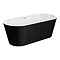 Arezzo Fluted 1700 x 800mm Double Ended Freestanding Bath Matt Black