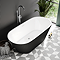 Arezzo Fluted 1700 x 800mm Double Ended Freestanding Bath Matt Black