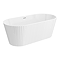 Arezzo Fluted 1700 x 800mm Double Ended Freestanding Bath Gloss White