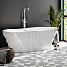 Arezzo Fluted 1700 x 800mm Double Ended Freestanding Bath