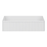 Arezzo Fluted 455 x 325mm Rectangular Countertop Basin, Gloss White
