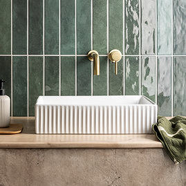 Arezzo Fluted 455 x 325mm Rectangular Countertop Basin
