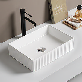 Arezzo Fluted 455 x 325mm Rectangular Countertop Basin