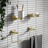 Arezzo Fluted Bathroom 4-Piece Accessory Set - Brushed Brass